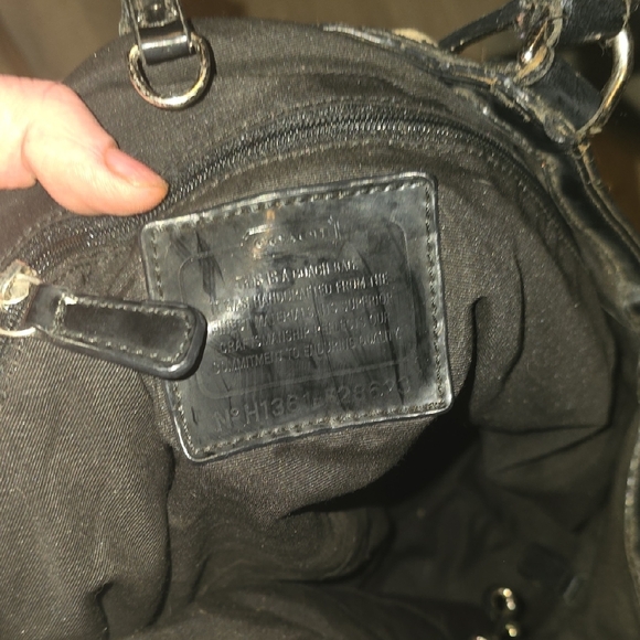 2 Coach Black and Tan Signature Shoulder Bags - Picture 6 of 11